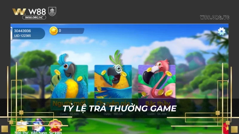 BIRD HUNTER W88 - Mở Ra Cánh Của Đổi Đời Nhờ Bắn Cá 3 W88 tạo điều kiện cho người chơi săn cá ăn tiền