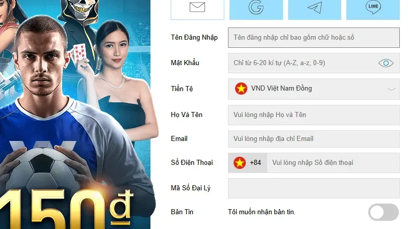 Trang chủ 39 Form điền thông tin để đăng ký tài khoản