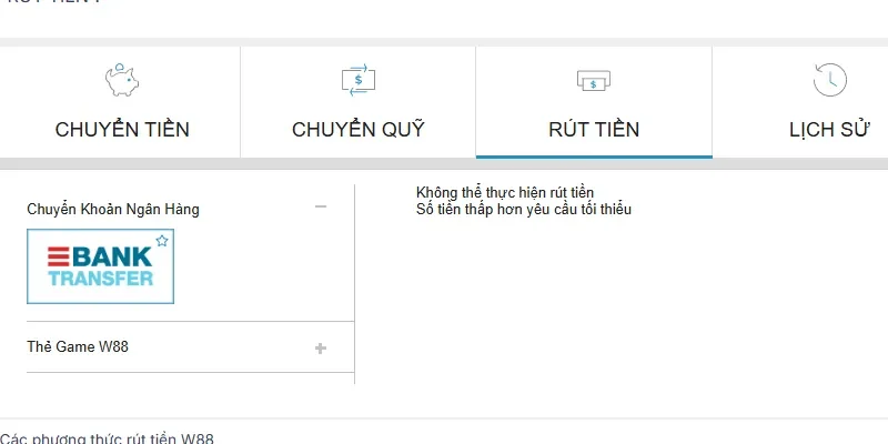 Trang chủ 41 Các phương thức rút tiền nhanh chóng tại w88