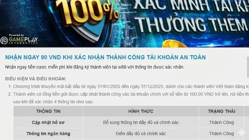 Trang chủ 47 Thưởng đăng ký tài khoản nhận 90k